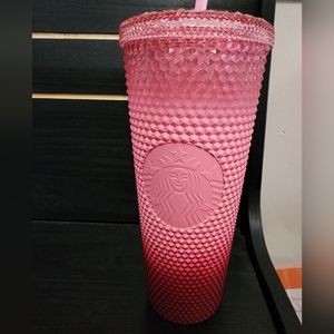 Starbucks Holiday 2022 Pink Blush ‘Waxberry’ Ombre Bling Studded Tumbler